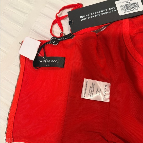 White Fox Boutique Vibrant Red Bustier - Picture 5 of 5